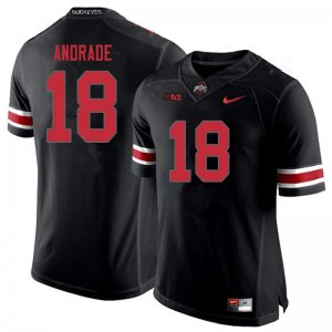 NCAA Ohio State Buckeyes Men's #18 J.P. Andrade Blackout Nike Football College Jersey UAY7045RW